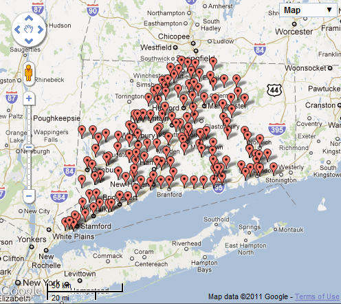 CT supermarket delivery map